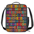 Rectangle Mandala Bohemian Pattern Print Crossbody Lunch Bag