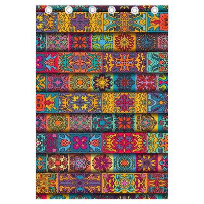 Rectangle Mandala Bohemian Pattern Print Curtain