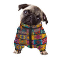 Rectangle Mandala Bohemian Pattern Print Dog Zip Up Jacket