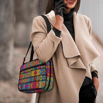 Rectangle Mandala Bohemian Pattern Print Double Strap Bible Bag