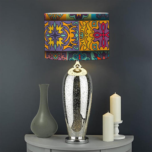 Rectangle Mandala Bohemian Pattern Print Drum Lamp Shade