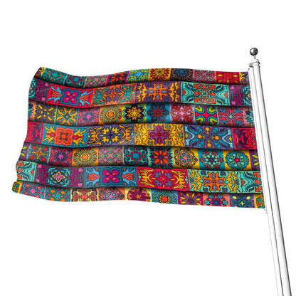 Rectangle Mandala Bohemian Pattern Print Flag