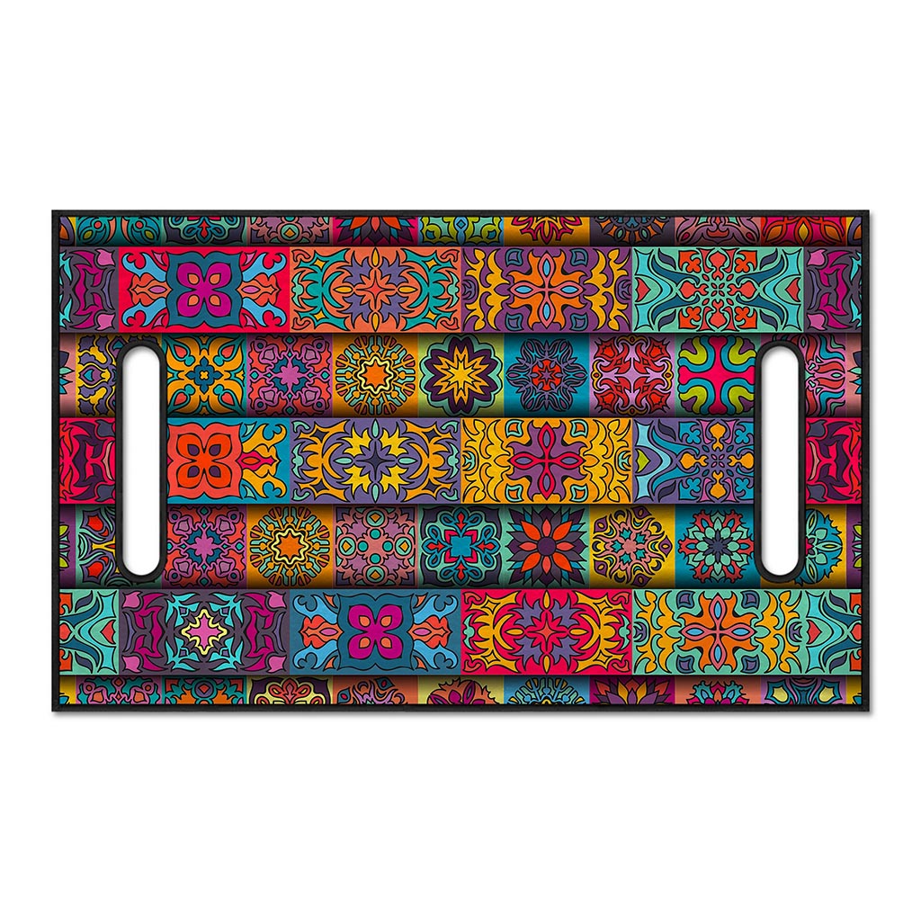 Rectangle Mandala Bohemian Pattern Print Golf Cart Seat Cover