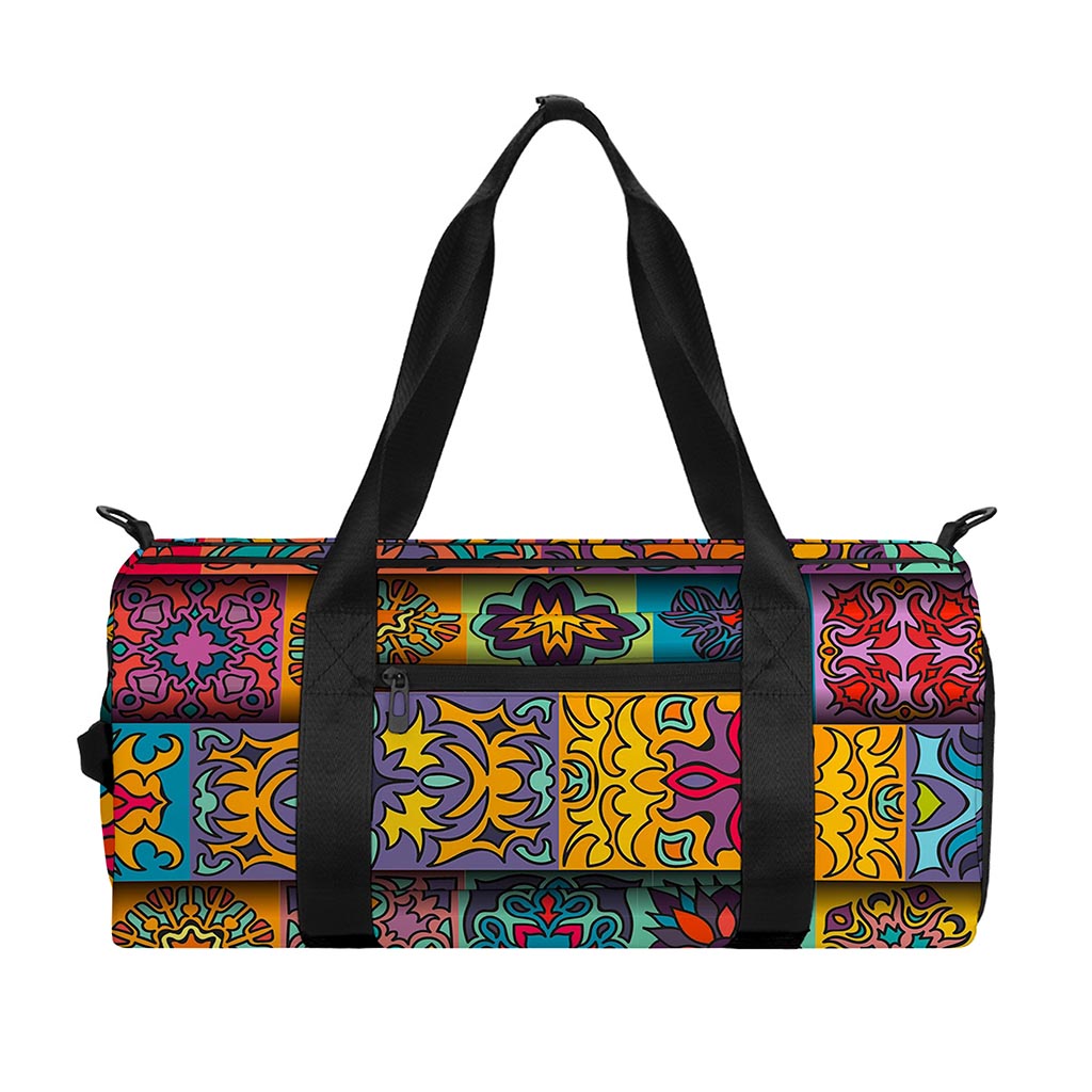 Rectangle Mandala Bohemian Pattern Print Gym Bag