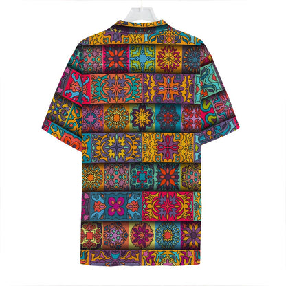 Rectangle Mandala Bohemian Pattern Print Hawaiian Shirt