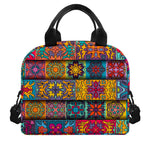 Rectangle Mandala Bohemian Pattern Print Insulated Lunch Bag