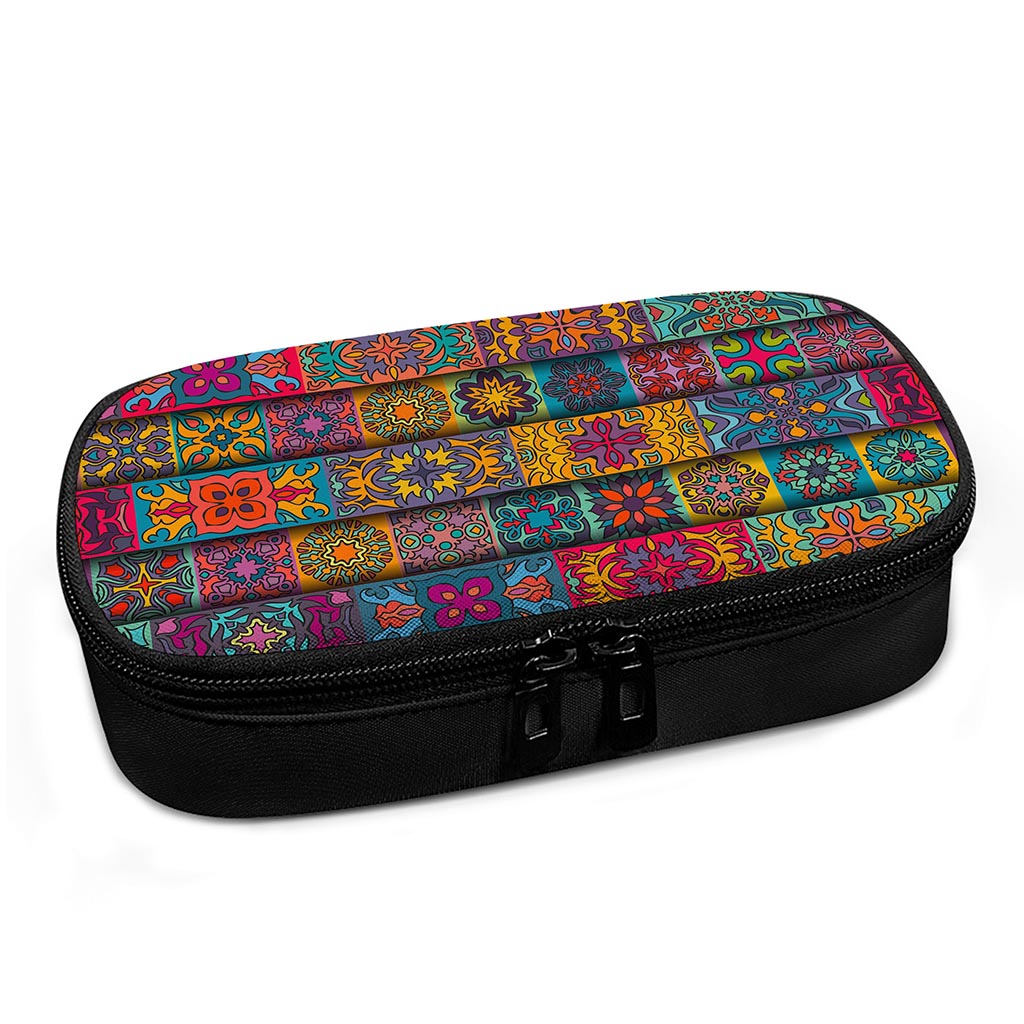 Rectangle Mandala Bohemian Pattern Print Insulin Cooler Travel Case