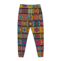 Rectangle Mandala Bohemian Pattern Print Jogger Pants