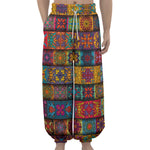 Rectangle Mandala Bohemian Pattern Print Lantern Pants