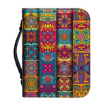 Rectangle Mandala Bohemian Pattern Print Leather Bible Cover