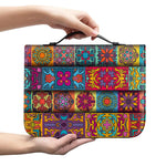 Rectangle Mandala Bohemian Pattern Print Leather Bible Cover