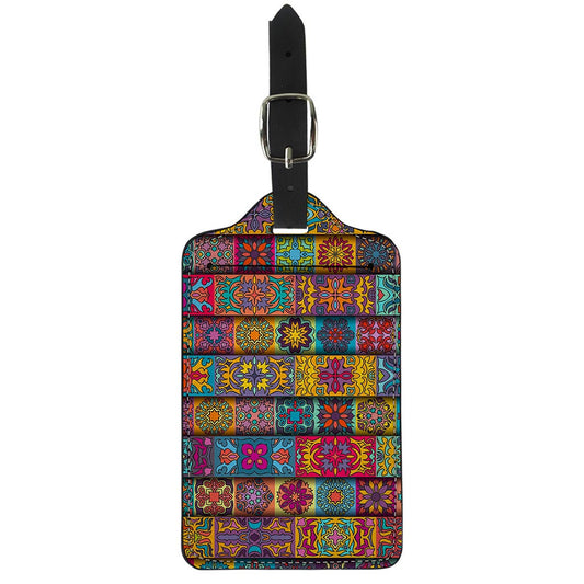Rectangle Mandala Bohemian Pattern Print Luggage Tag