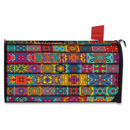 Rectangle Mandala Bohemian Pattern Print Mailbox Cover