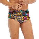 Rectangle Mandala Bohemian Pattern Print Men's Briefs