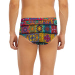 Rectangle Mandala Bohemian Pattern Print Men's Briefs