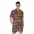 Rectangle Mandala Bohemian Pattern Print Men's Romper
