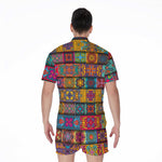 Rectangle Mandala Bohemian Pattern Print Men's Rompers