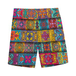 Rectangle Mandala Bohemian Pattern Print Men's Sports Shorts