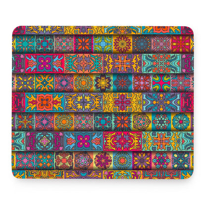 Rectangle Mandala Bohemian Pattern Print Mouse Pad