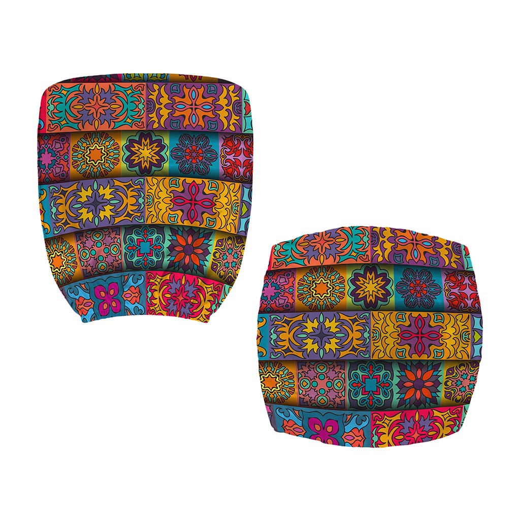 Rectangle Mandala Bohemian Pattern Print Office Chair Cover