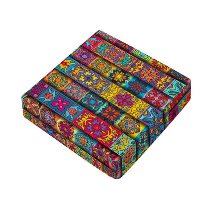 Rectangle Mandala Bohemian Pattern Print Outdoor Seat Cushion Cover