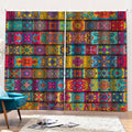 Rectangle Mandala Bohemian Pattern Print Pencil Pleat Curtains