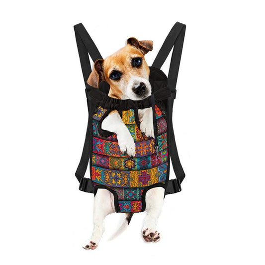 Rectangle Mandala Bohemian Pattern Print Pet Carrier Backpack