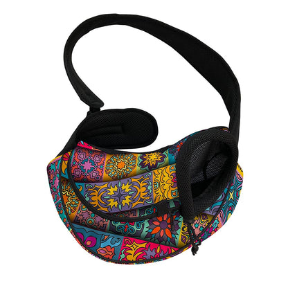 Rectangle Mandala Bohemian Pattern Print Pet Sling Carrier