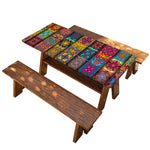 Rectangle Mandala Bohemian Pattern Print Picnic Table Cover