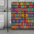 Rectangle Mandala Bohemian Pattern Print Polyester Shower Curtain
