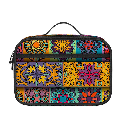 Rectangle Mandala Bohemian Pattern Print Portable Lunch Bag