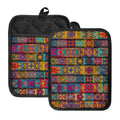 Rectangle Mandala Bohemian Pattern Print Pot Holders With Pocket