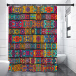 Rectangle Mandala Bohemian Pattern Print Premium Shower Curtain