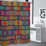 Rectangle Mandala Bohemian Pattern Print Premium Shower Curtain