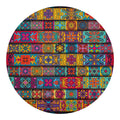 Rectangle Mandala Bohemian Pattern Print Round Blanket