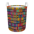 Rectangle Mandala Bohemian Pattern Print Round Laundry Basket