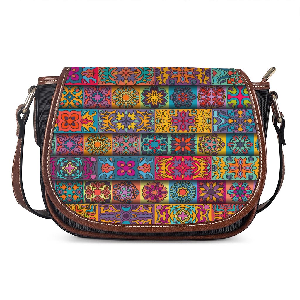 Rectangle Mandala Bohemian Pattern Print Saddle Bag