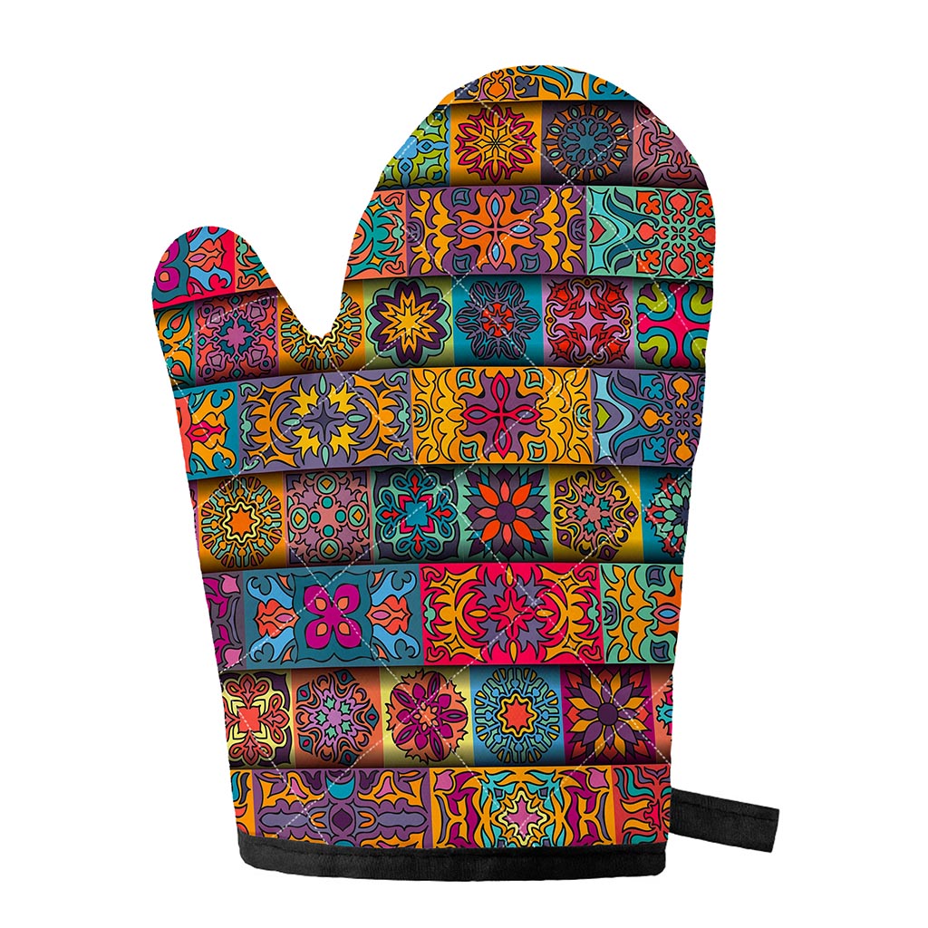 Rectangle Mandala Bohemian Pattern Print Single Oven Mitt