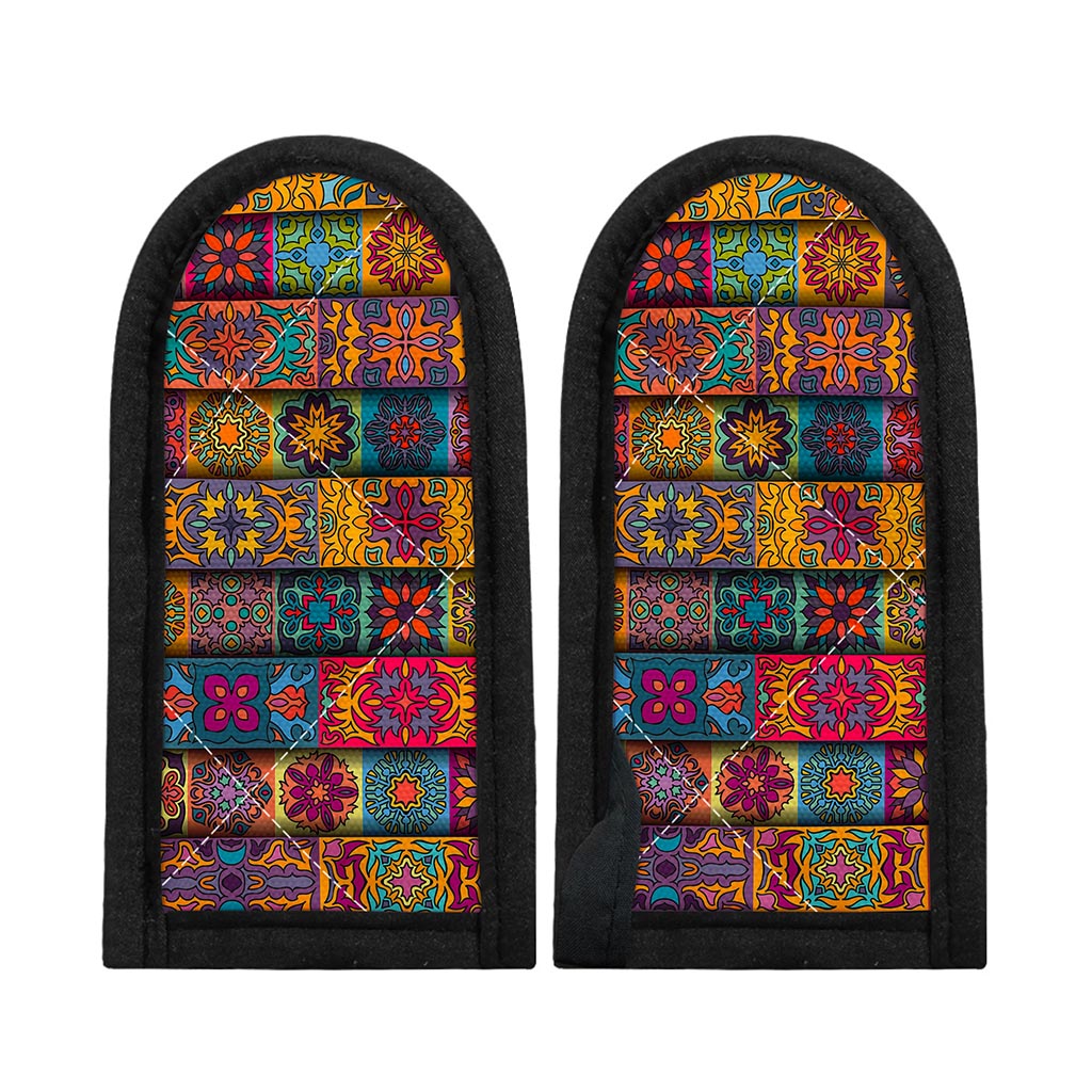 Rectangle Mandala Bohemian Pattern Print Skillet Handle Cover