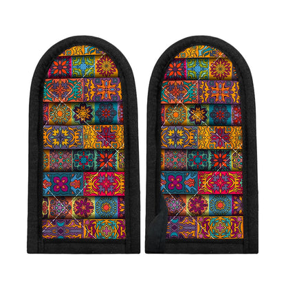 Rectangle Mandala Bohemian Pattern Print Skillet Handle Cover