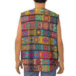 Rectangle Mandala Bohemian Pattern Print Sleeveless Baseball Jersey