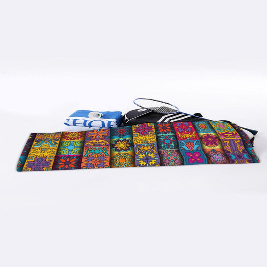 Rectangle Mandala Bohemian Pattern Print Sports Towel