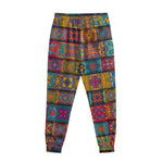 Rectangle Mandala Bohemian Pattern Print Sweatpants