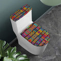 Rectangle Mandala Bohemian Pattern Print Toilet Lid And Tank Cover Set