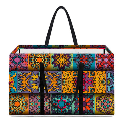 Rectangle Mandala Bohemian Pattern Print Utility Tote Bag