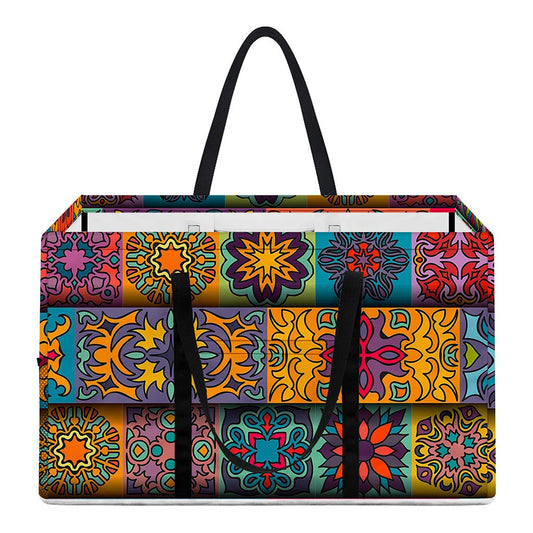 Rectangle Mandala Bohemian Pattern Print Utility Tote Bag