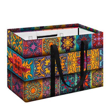 Rectangle Mandala Bohemian Pattern Print Utility Tote Bag
