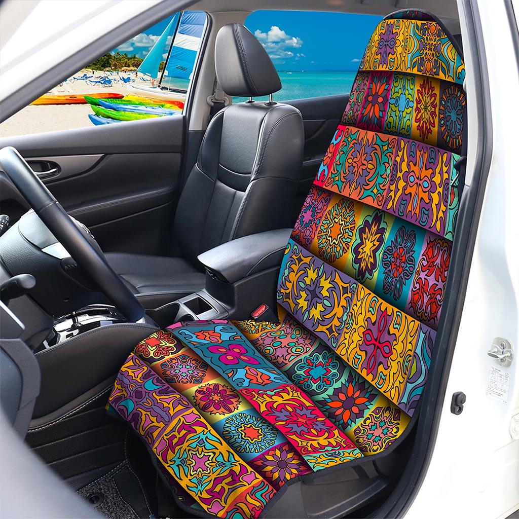 Rectangle Mandala Bohemian Pattern Print Waterproof Car Seat Cover