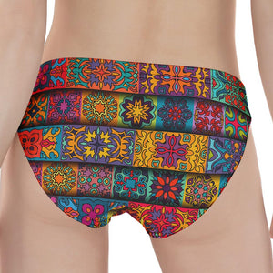 Rectangle Mandala Bohemian Pattern Print Women's Panties