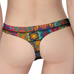 Rectangle Mandala Bohemian Pattern Print Women's Thong